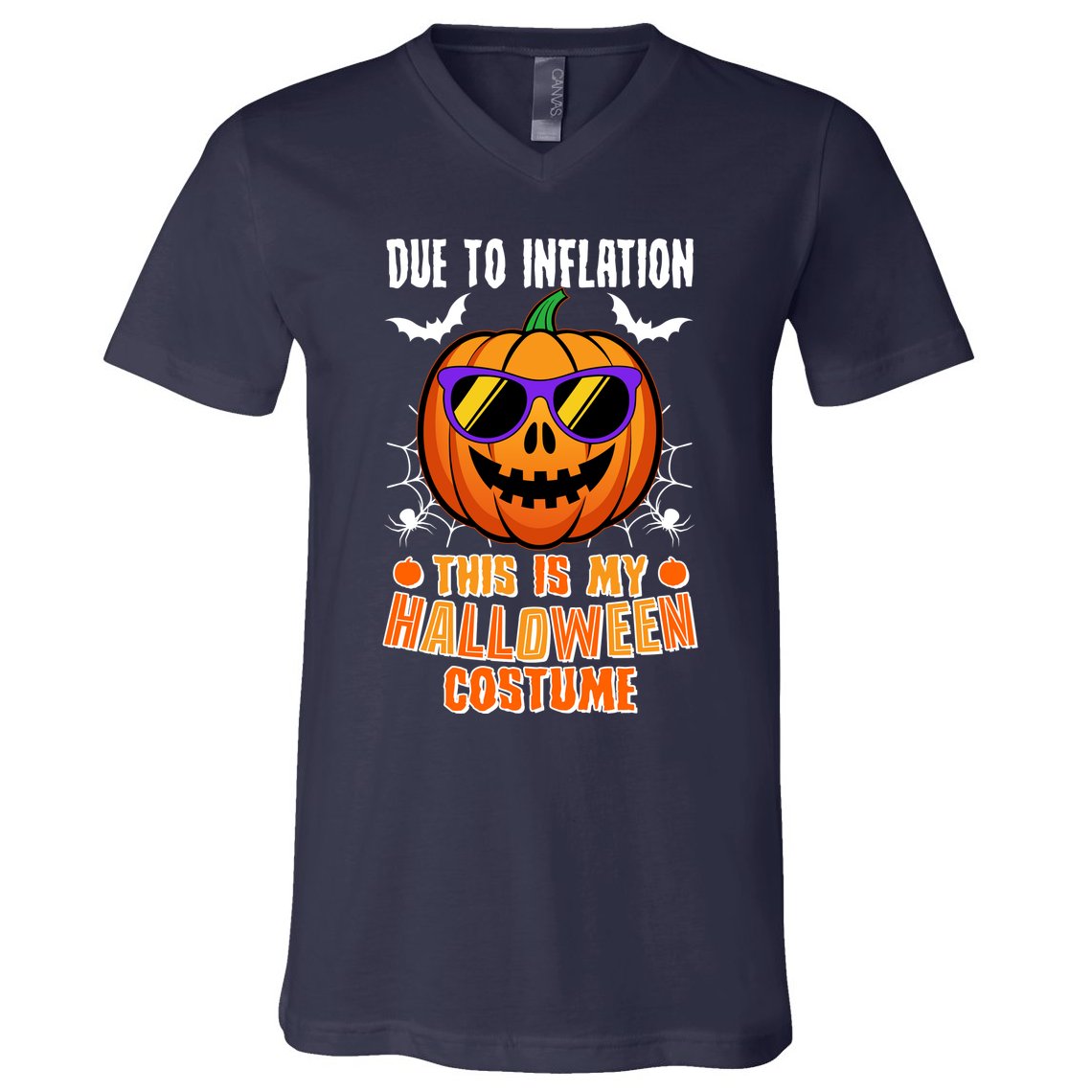 Funny Due To Inflation This Is My Halloween Costume V-Neck T-Shirt