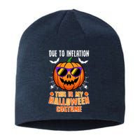 Funny Due To Inflation This Is My Halloween Costume Sustainable Beanie