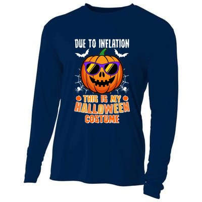 Funny Due To Inflation This Is My Halloween Costume Cooling Performance Long Sleeve Crew