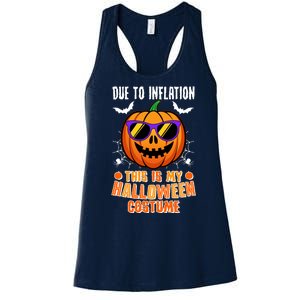 Funny Due To Inflation This Is My Halloween Costume Women's Racerback Tank