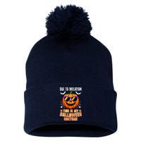 Funny Due To Inflation This Is My Halloween Costume Pom Pom 12in Knit Beanie