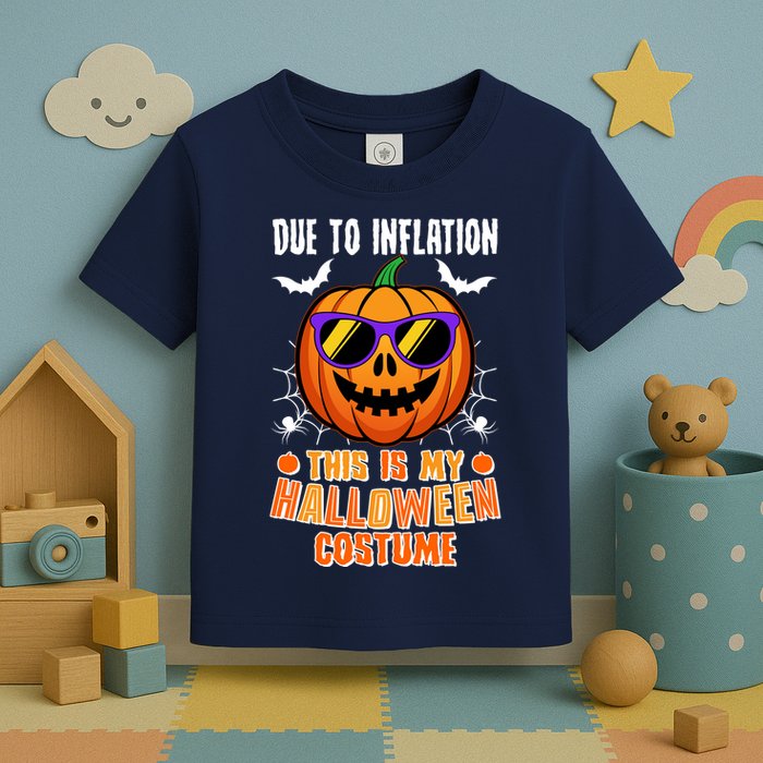 Funny Due To Inflation This Is My Halloween Costume Toddler T-Shirt