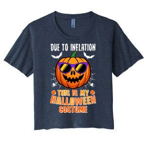 Funny Due To Inflation This Is My Halloween Costume Women's Crop Top Tee