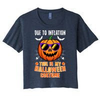 Funny Due To Inflation This Is My Halloween Costume Women's Crop Top Tee