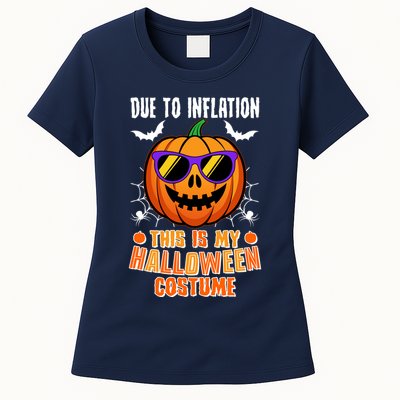 Funny Due To Inflation This Is My Halloween Costume Womens T-Shirt