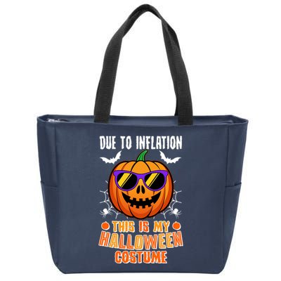 Funny Due To Inflation This Is My Halloween Costume Zip Tote Bag