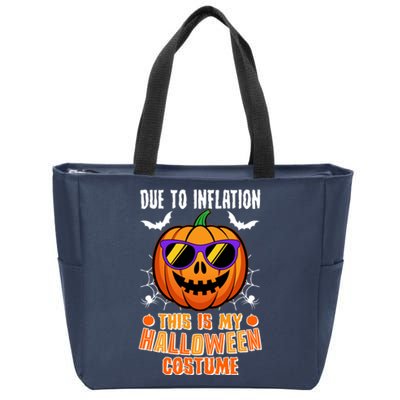 Funny Due To Inflation This Is My Halloween Costume Zip Tote Bag