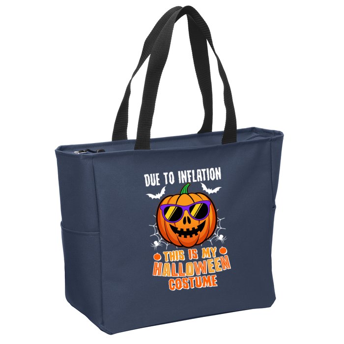 Funny Due To Inflation This Is My Halloween Costume Zip Tote Bag
