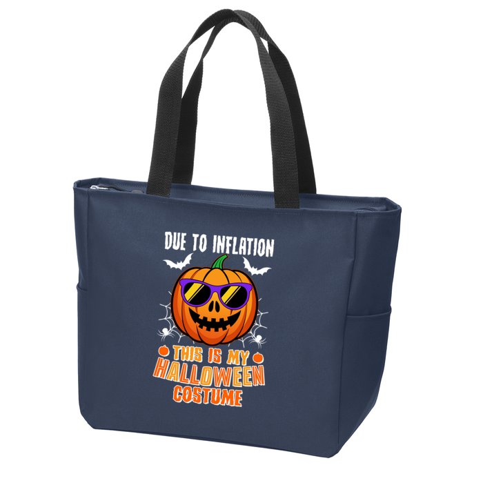 Funny Due To Inflation This Is My Halloween Costume Zip Tote Bag