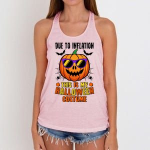 Funny Due To Inflation This Is My Halloween Costume Women's Knotted Racerback Tank