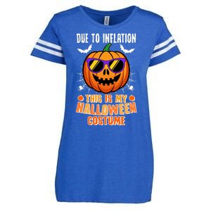 Funny Due To Inflation This Is My Halloween Costume Enza Ladies Jersey Football T-Shirt