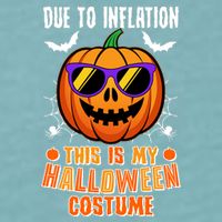 Funny Due To Inflation This Is My Halloween Costume Sueded Cloud Jersey T-Shirt