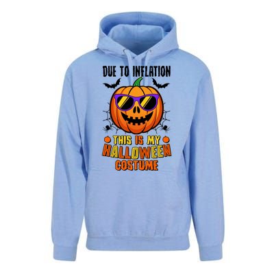 Funny Due To Inflation This Is My Halloween Costume Unisex Surf Hoodie