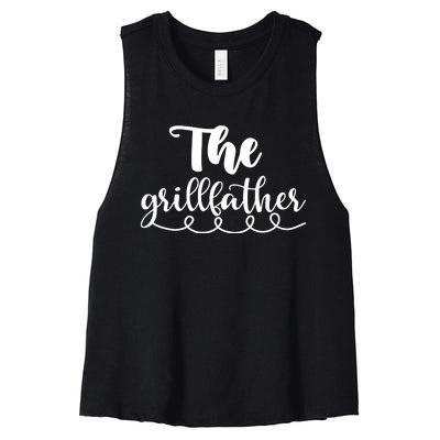 Fathers Day , The Grillfather Women's Racerback Cropped Tank