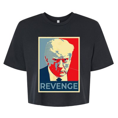 Free Donald Trump Mug Shot Republican Revenge MAGA 2024 Bella+Canvas Jersey Crop Tee