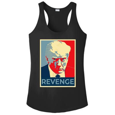 Free Donald Trump Mug Shot Republican Revenge MAGA 2024 Ladies PosiCharge Competitor Racerback Tank