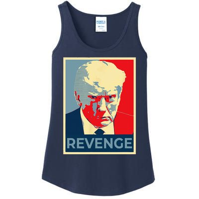 Free Donald Trump Mug Shot Republican Revenge MAGA 2024 Ladies Essential Tank