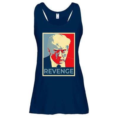 Free Donald Trump Mug Shot Republican Revenge MAGA 2024 Ladies Essential Flowy Tank