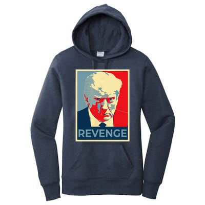 Free Donald Trump Mug Shot Republican Revenge MAGA 2024 Women's Pullover Hoodie