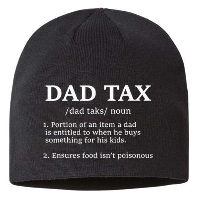 Funny Dad Tax Definition Apparel Father's Day Sustainable Beanie