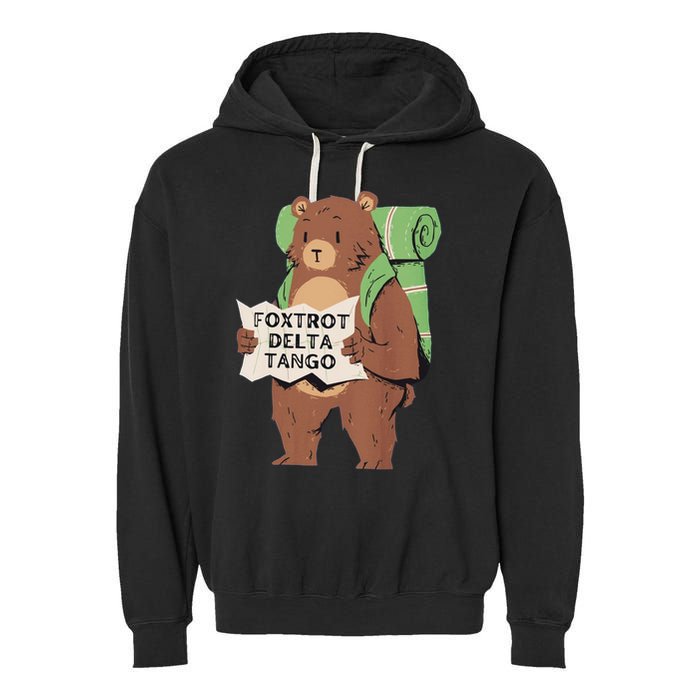 Foxtrot Delta Tango Garment-Dyed Fleece Hoodie