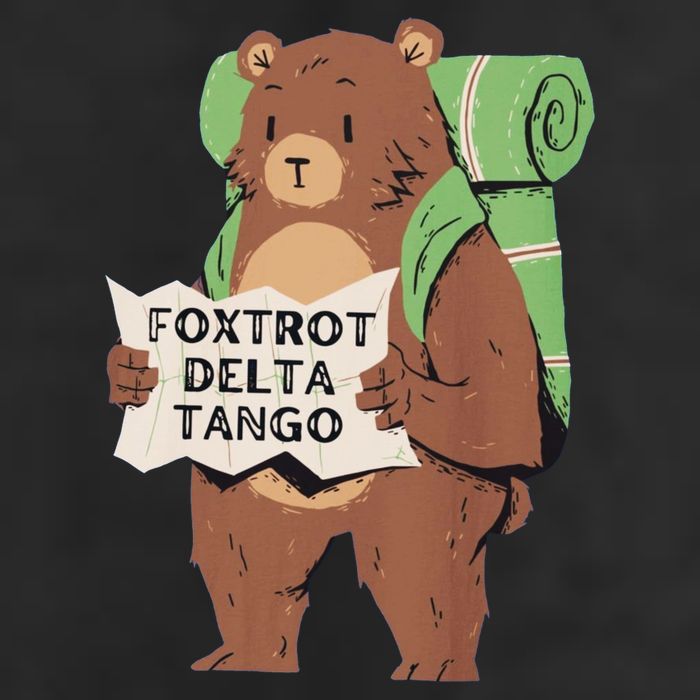 Foxtrot Delta Tango Garment-Dyed Fleece Hoodie