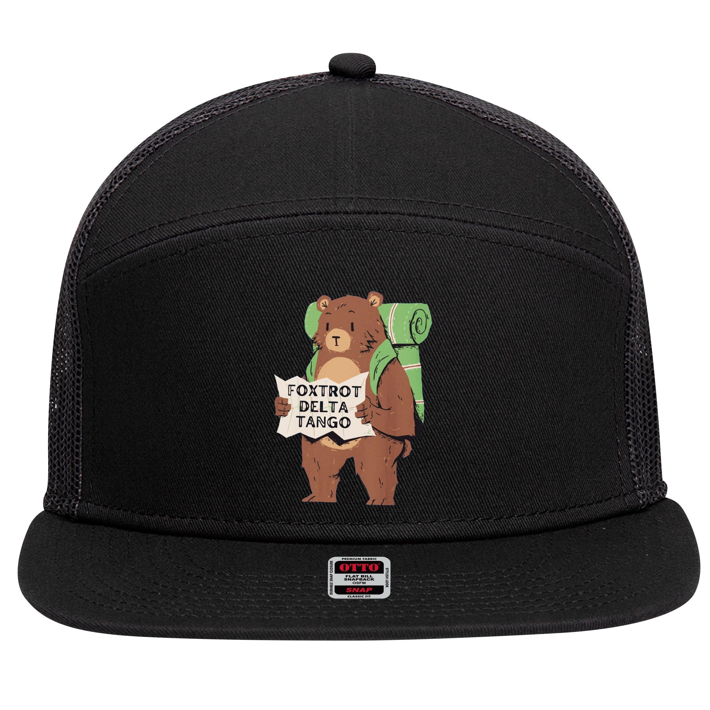 Foxtrot Delta Tango 7 Panel Mesh Trucker Snapback Hat