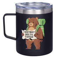 Foxtrot Delta Tango 12oz Stainless Steel Coffee Mug