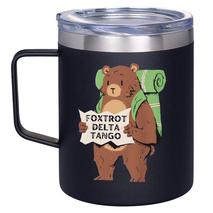 Foxtrot Delta Tango 12oz Stainless Steel Coffee Mug