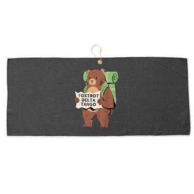 Foxtrot Delta Tango Large Microfiber Waffle Golf Towel
