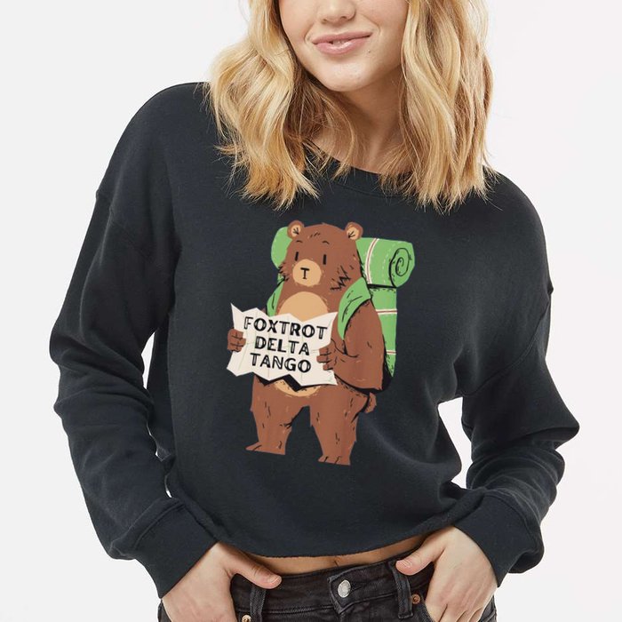 Foxtrot Delta Tango Cropped Pullover Crew