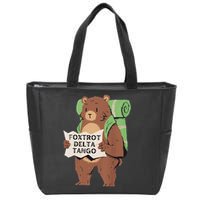 Foxtrot Delta Tango Zip Tote Bag
