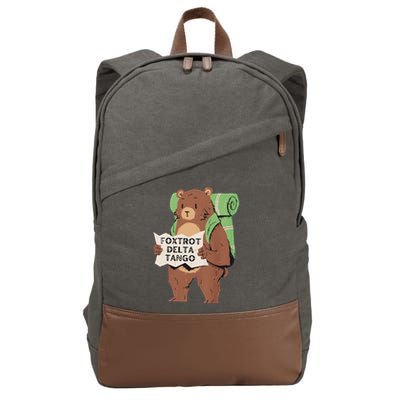 Foxtrot Delta Tango Cotton Canvas Backpack