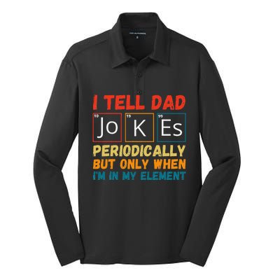 Fathers Day Tee From Wife I Tell Dad Jokes Periodically Silk Touch Performance Long Sleeve Polo