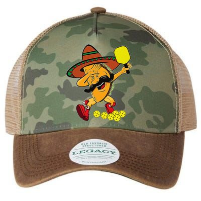 Funny Dabbing Taco Pickleball Ball Sport Lover Cinco De Mayo Legacy Tie Dye Trucker Hat