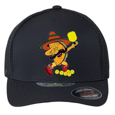 Funny Dabbing Taco Pickleball Ball Sport Lover Cinco De Mayo Flexfit Unipanel Trucker Cap