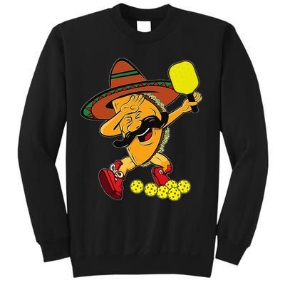 Funny Dabbing Taco Pickleball Ball Sport Lover Cinco De Mayo Sweatshirt