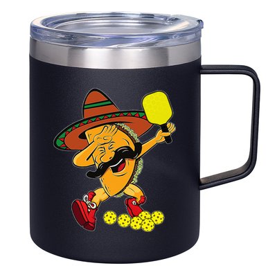 Funny Dabbing Taco Pickleball Ball Sport Lover Cinco De Mayo 12oz Stainless Steel Coffee Mug