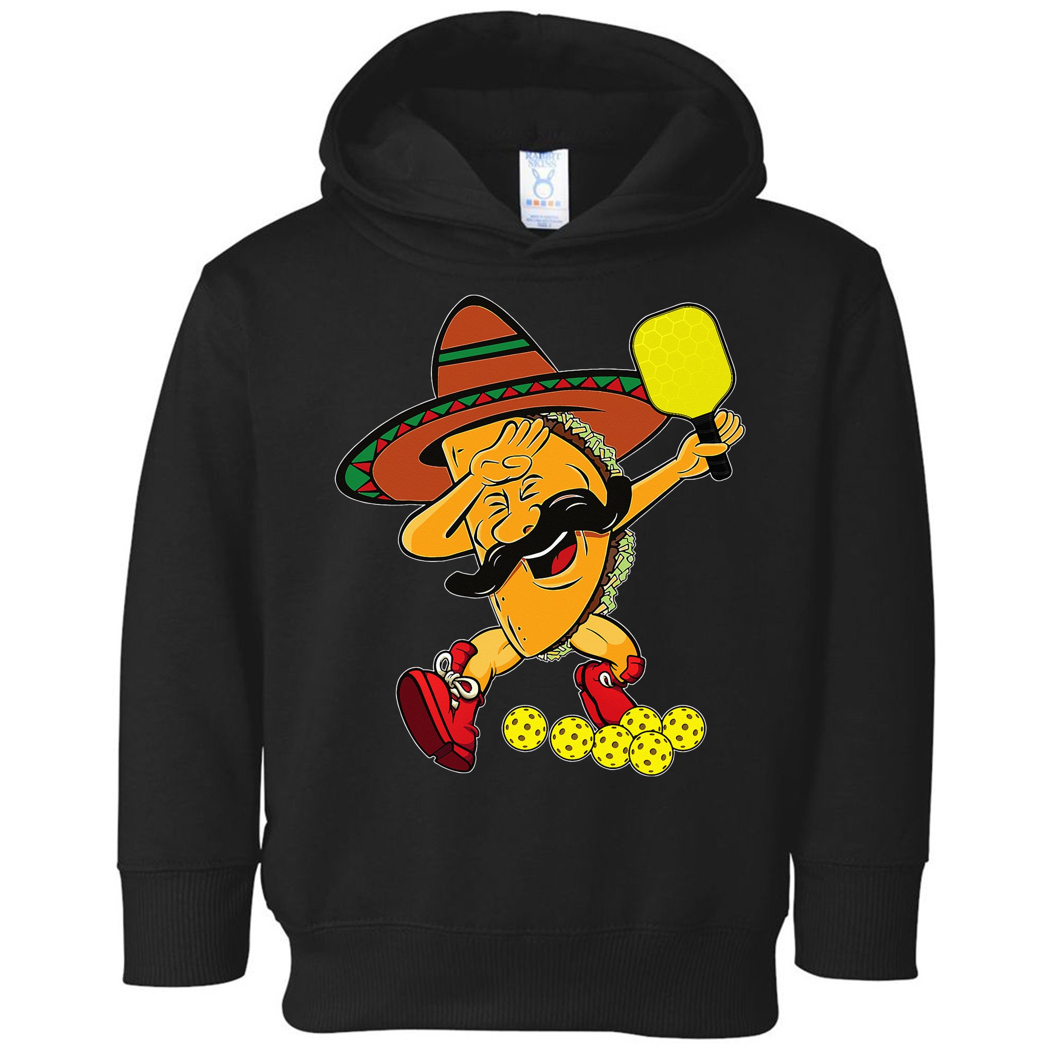 Funny Dabbing Taco Pickleball Ball Sport Lover Cinco De Mayo Toddler Hoodie