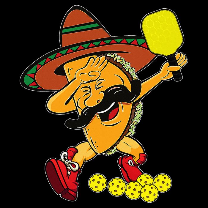 Funny Dabbing Taco Pickleball Ball Sport Lover Cinco De Mayo Tank Top