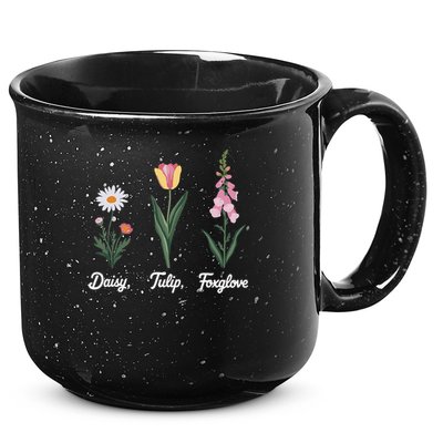 Foxglove Daisy Tulip Floral Floral Plant 15oz Campfire Ceramic Mug