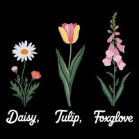 Foxglove Daisy Tulip Floral Floral Plant Drawstring Bag