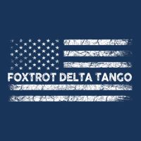Foxtrots Delta Tangos Funny US Flag Foxtrots Deltas Tangos Flat Bill Trucker Hat