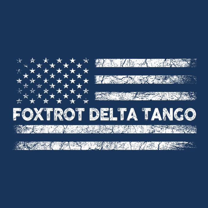Foxtrots Delta Tangos Funny US Flag Foxtrots Deltas Tangos Flat Bill Trucker Hat