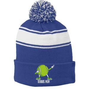 Funny Dabbing Tennis Ball For Mom Meaningful Gift Stripe Pom Pom Beanie