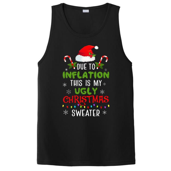 Funny Due to Inflation Ugly Christmas Sweaters PosiCharge Competitor Tank