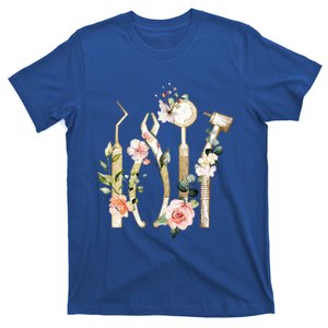 Floral Dental Tools Dentistry Teeth Doctor Dentist Life Gift T-Shirt