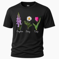 Foxglove Daisy Tulip Floral Cooling Performance Crew T-Shirt