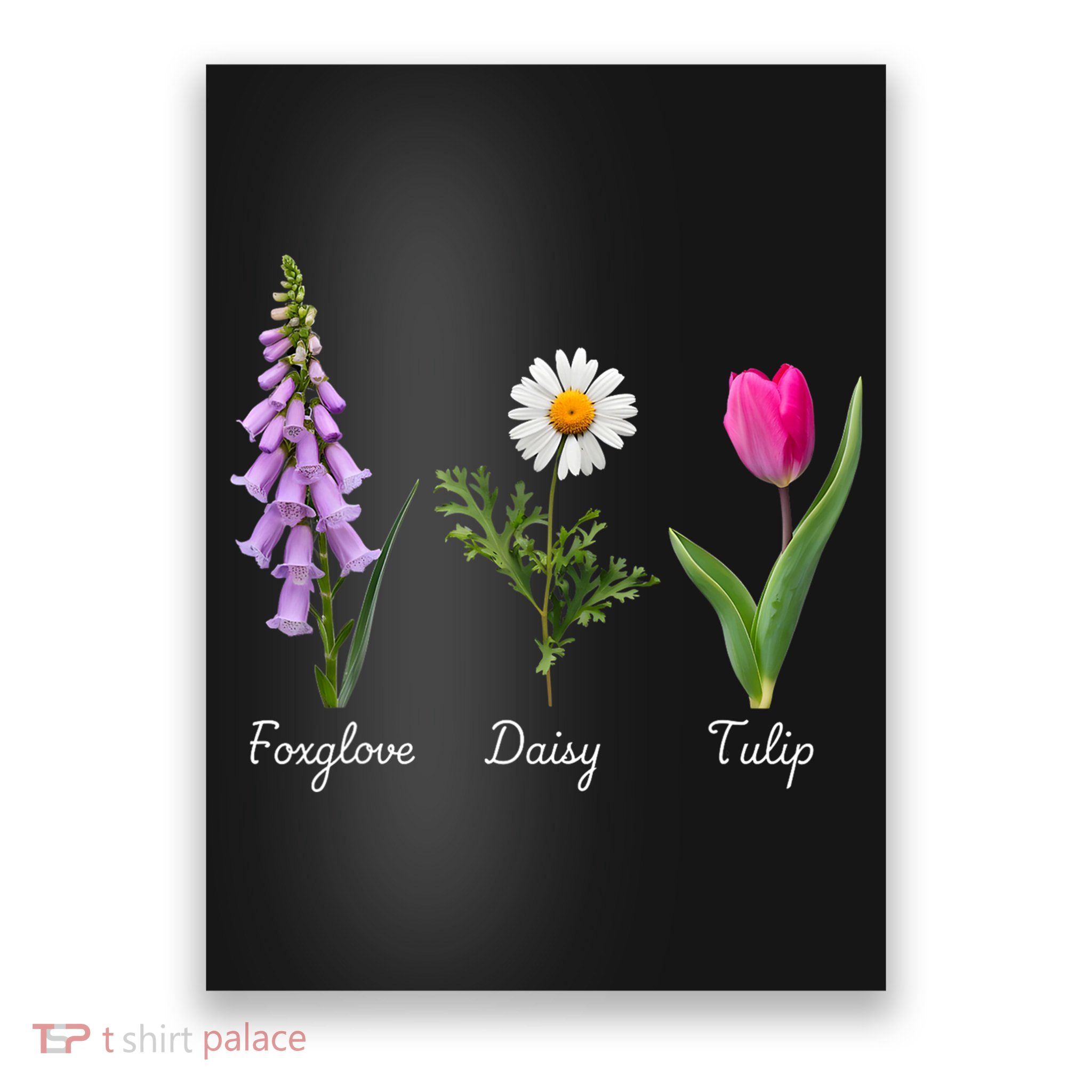 Foxglove Daisy Tulip Floral Poster