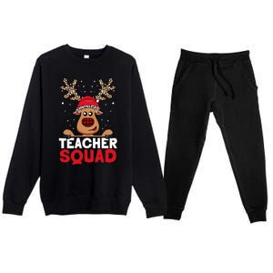 Funny Deer Teacher Christmas Reindeer Xmas Tree Magic Lover Cute Gift Premium Crewneck Sweatsuit Set